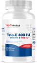 Trio-E 400 IE Vitamine E (400 IE) dl-Alfa, Dieetsupplement voor Antioxidant Health & Immuun System, 60 Softgels