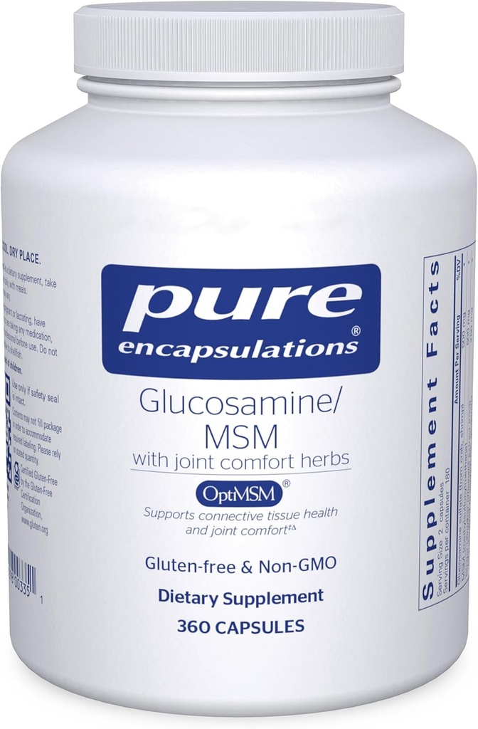 Pure Encapsulations Glucosamine MSM | Supplement für Joint Support, Mobility, Comfort, Cartilage Health und Connective Tissue* | 360 Kapseln