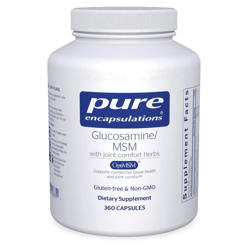 Pure Encapsulations Glucosamine MSM | Supplement for Joint Support, Mobility, Comfort, Cartilage Health, and Connective Tissue* | 360 Capsules