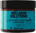 Gel d'argent colloïdal - Solutions de bien-être - Gel topique - Sans végan et sans gluten - 2 oz..-L8
