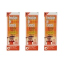 Emulsion de Escocia. Cod Liver Oil Dietary Supplement. Rich in Vitamins A, D, E and B1. Orange Flavored. 6.5 Fl.Oz / 192 mL. Pack of 3