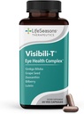 LifeSeasons Visibili-T con Bone Densi-T - Suplemento de apoio á saúde e visión ocular - Lutein, Chromium, Carrot Root, Bilberry, Ginkgo Biloba, extracto de sementes de uva, Lycopene, Vitamina A & máis - 120 cápsulas