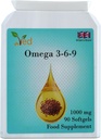 Ved Omega 3-6-9 Food Supplement softgel, od Cold Press Flaxseed Oil, 1000 mg 90 Soft Gel - 90 Days 'Supply.