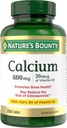 Nature's Bounty Calcium Carbonate & ויטמין D, תומך בבריאות Immune & Bone בריאות, 600mg Calcium & 800IU ויטמין D3, 250 טבליות