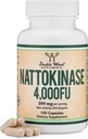 Tambahan Nattokinase 4.000 Servis FU, 120 Capsules (Berasal dari Natto Jepang) Enzymes Sytemic untuk Cardiovaskular dan Sirkulasi Dukungan oleh Double Wood