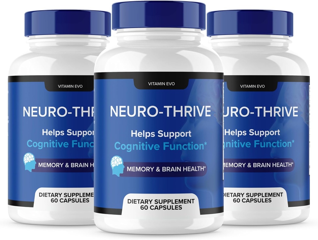 (3パック) Neuro Thrive Brain Supplement、Neuro Thrive for Memory、Neuro Thrive PQQQ、Brain Fog、Neuro Thrive C認知機能、NeuroThrive Reviews NeuroThrive(180キャップ)
