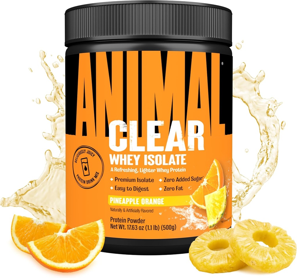 Clear Whey Isolate Protein Powder - Easy to Digest and Mix, 5g BCAA, Deliciously Juicy, Refreshing Anytime Drink for Men and Women, Pineapple Orange 125g (5 Servings)