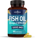 Nový věk Omega 3 Rybí olej dodatek Imunitní a zdravotní podpora - Promotes Joint, Eye & Skin Health - Non GMO - EPA, DHA Fatty Acids gluten zdarma (90 Softgels (balení po 1))