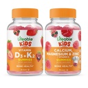 Lifeable Vitamin D3 + Vitamin K2 Kids + Calcium Magnesium & Zinc Kids, Gummies Bundle - Great Tasting, Vitamin Supplement, Gluten Free, GMO Free, Chewable Gummy