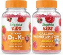 Vitamina D3 + Vitamina K2 Kids + calcio magnesio & Zinc Kids, Gummies Bundle - gran sabor, suplementos de vitamina, Gluten gratis, GMO libre, Gummy Chewable