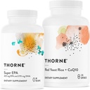 THORNE - Super EPA и Red Yest Rice & CoQ10 Bundle - Подкрепете Cardiovascluar, Joints, Brain, and Skin Health - 90 до 120 Servings