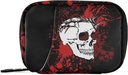 Cool Halloween Skull Pill Box 7 Day Pill Case Travel Pill Organizators Bag ar rāvējslēdzēju Pārnēsājams Weekly Case Compact Izmērs Vitamīnu piedevas turētājs