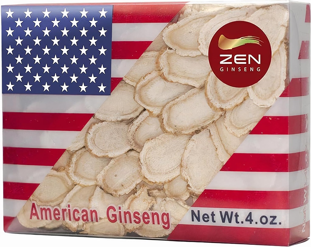 1 Box of Hand Selected American Wisconsin Ginseng Slice (4 Oz.) - Boost Your Immune System Fast