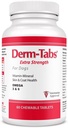 Derm Tabs Extra Strength for Dogs - Natural Oil, Vitamins, Minerals, and Antioxidants - Support Healthy Skin and Reduce Shedding -60 Chewable Tablets