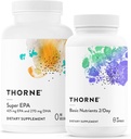 THORNE - Pacote de Essenciais de Bem-Estar - Omega-3 & Multivitamin Combo - Super EPA & Nutrientes Básicos 2/dia - 30 Servings