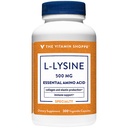 The Vitamin Shoppe L-Lysine 500MG - Immune Support, Collagen Formation & Calcium Absorption, Essential Amino Acid (300 Capsules)