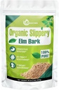 Gladde Elm, Gladde Elm Powder Organic, Elm Bark Made from Inner Bark - 1 Pond (349 Servings), Natuurlijke Kruiden helpt kalmeren de keel en hoesten & spijsvertering, diarree - 100% Pure & Vegan