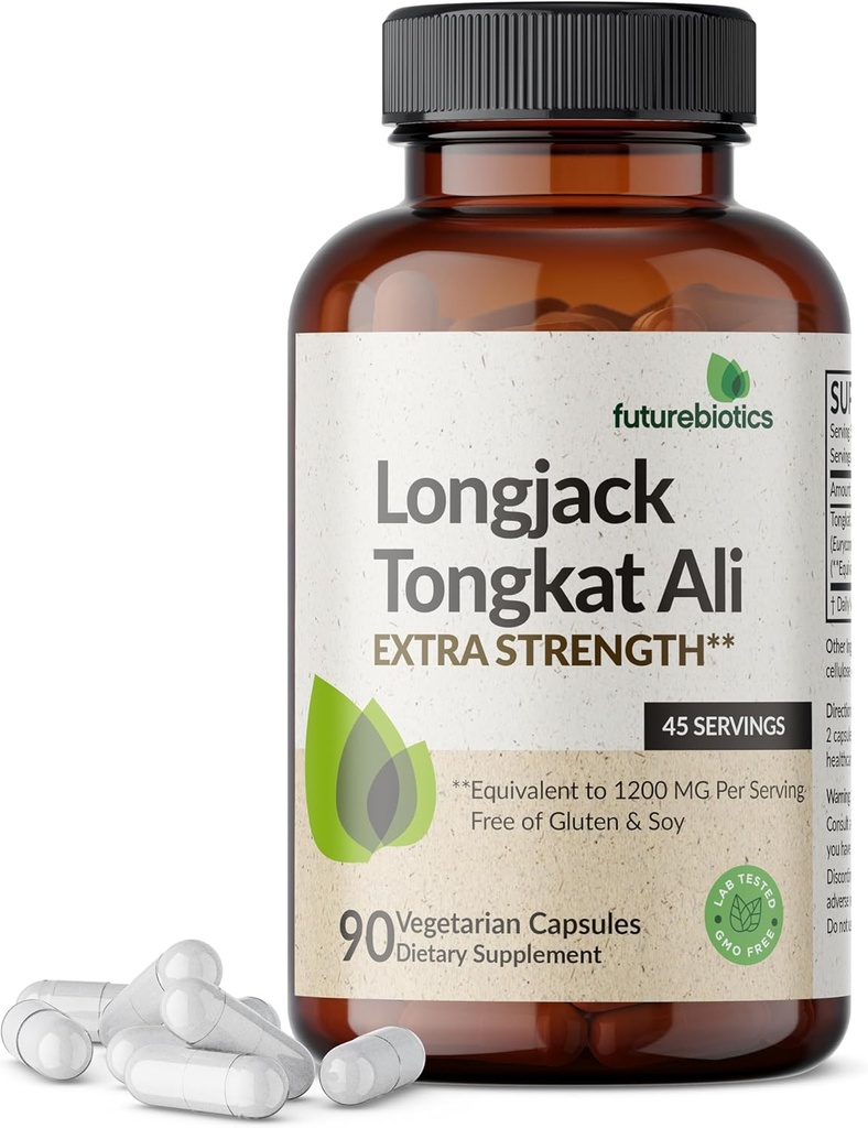 未来生物 长条Tongkat Ali Extra Power Energy & Stamina 支持 - 非GMO, 90 蔬菜卡普尔