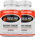 2 Pack- Over The Counter Stimulants to Speed Up Naturally: Study Alternative and Best Energy Supplements for Nootropic Brain Boosting, 120 Pills