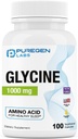 Puregen Labs Glycine 1000mg [High Potency] 100 capsule vegetariane, promuove il sonno sano | No Harmful Additivi | Non OGM, NO Gluten and Dairy | Made in USA - 100 Serve