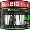 Hemp Cream Maximum Relief Cream 8 OZ - Relieve Knee, Hip, Gabungan, Muscle & Lotion Back Support: 124; Lotion Alam Dibuat di AS dengan Hemp Oil, MSM, Turmeric dan Arnica.