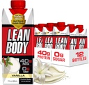 Lean Body Ready-To-Drink Protein Shake Vanila, 40g Protein, Whey Blend, 0 Sugar, Gluten Free, 22 Vitamin & Mineral, 17 Fl Oz (Pack of 12) LABRADA