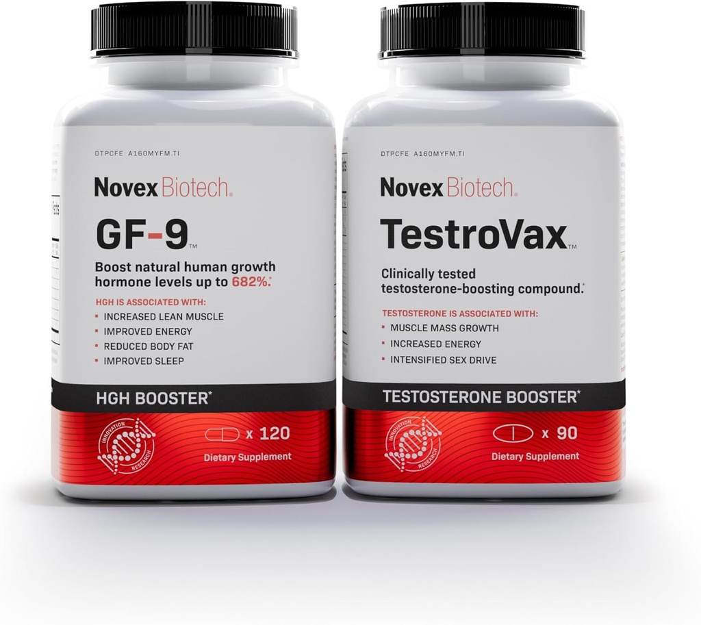 Novex Biotech Legacy Stack 30-Day Supply – Boost Hem GH və testosteron inkişaf edir Enerji, Sürücü və Performans