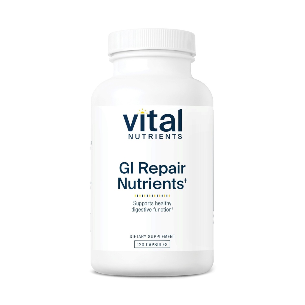 Vital Nutrients GI Repair Nutrients - Leaky Gut Capsule with L Glutamine and N-Acetyl - Digestive Enzyme Supplement to Support Gut Health and Digestion - Gluten and Dairy Free - 120 Capsules