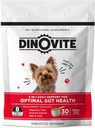 Dinovit 3 in 1 Probiotikum für kleine Hunde, Skin & Coat, Verdauungshilfe, Hundefutter Toppers, Immununterstützung, Allergy Relief & Itch Relief Hautpflege, 30 Servietten (1-18lb)