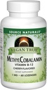 Iturburuko Naturalak Vegan Methyl Cobalamin, B-12 Cherry Flavored Dieta osagarria, 1 Mg - 60 Lozenges