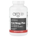 Metabolic Maintenance Cal/Mag Plus with Vitamin D3 & K2 MK-7-2:1 Calcium Magnesium Citrate Formula - Supports Bone Strength & Calcium Utilization - High Absorption - 60 Servings - 180 Capsules