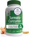 Health Thru Nutrition Curmeric Curcumin Complex 500mg supplementary 124; kaip BCM- 95 Curcugreen Kliniškai Studhered 124; Vegan Certified (120 rinkinys)