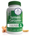 Health Thru Nutrition Turmeric Curcumin Complex 500mg Supplement | as BCM-95 Curcugreen Clinically Studied | Vegan Certified (Pack of 120)