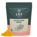 Lily of the Valley Sea Buckthorn Powder - Rhamnus Cathartica - No Added Sugar - Tart Berry Taste - Vegan & Gluten-Free - Packed in Resailable Pouch (4oz, 113g)