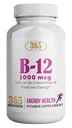 365 Health by HEALTHLIFE Vitamin B12 1000mcg Tablets, Support Energy Conversion, Dietary Supplement for Energy Metabolism Support, 365 Day Supply