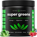 NutraChamps Super Greens Powder Premium Superfood | 20 + Organic Green Veggie Whole Foods | Wheat Grass, Spirulina, Chlorella | Antioxidant, Digestive Enzyme & Probiotic Blends (9,0 Oz, Berry)