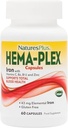 NaturasPlus Hema-Plex Fier - 60 capsule cu acţiune rapidă - 85 mg Fier Chelated - Sănătatea totală a sângelui - cu vitamina C & Bioflavonoide - Vegan, Gluten gratuit - 30 Serviri