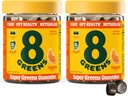8Greens Daily Fiber Super Greens Gummies - Tangerine Flavor: Boost Immune System & Digestive Health with 8 Real Greens - Non-GMO Formula, Chewables, 50 Vegan Gummies, Confezione da 2