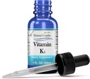 Vitamin K1 Liquid Drops - Made in USA - Natural High Potlency Phylloquinone for Men, Women, Children, & Newborns Great for Dark Undereye Circles - Bulk Sizes Also Tersedia