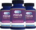 Focus Relief Plus uscat ochi Formula (270 ct. 90 zi de aprovizionare) uscat ochi Omega 3 Supliment - uscat ochi de ajutor - Omega 3 ulei de pește pentru ochi uscat