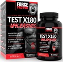 FORCE FACTOR Test X180 Kişilər üçün Unleashed Testosteron Booster Muscle yaratmaq, Güc yaratmaq və Performansı artırmaq, Men's Health, 90 Capsules