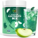 Elektrolito hautsa - Zero Sugar Crisp Apple Hydration Mix | 90 zerbitzari | Keto, Vegan, Gluten-Free | Elektrolito naturalak Muscle Recovery, Energy & Cramp Support | emakumeentzat, korrikalarientzat, atletentzat