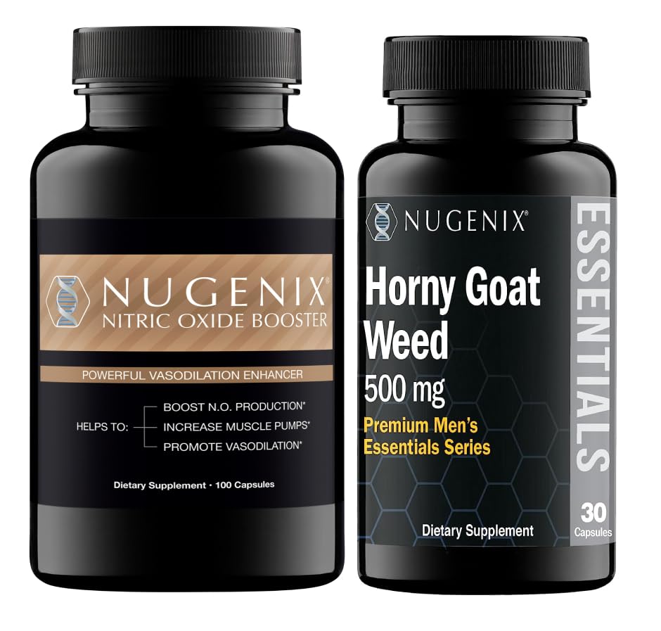 Nugenix Nitric Oxide Booster and Horny Goat Weed Supplements for Men