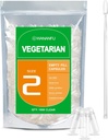 wananfu Taille 2 Capsules vides Végétarien (1000 Nombre) Ensemble avec 2 cuillères Micro Lab, Effacer les capsules de pilules Veggie Taille 2 pour faire vos propres suppléments