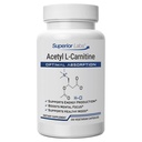 Superior Labs Acetyl L-Carnitine 500 mg, High Potency ALCAR, Pure Non-GMO, Zero Synthetic Additives, Maximum Absorption, Energy & Fat Metabolism, Brain, Nerve & Cellular Detox Support, (200 Veg Caps)
