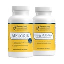 Researched Nutritionals Mens & Womens Vitamins - Optimized Energy Duo - Adrenal Support & Mitochondrial Supplements to Promote Optimal Cellular Energy - ATP 360 & Multi-Plex