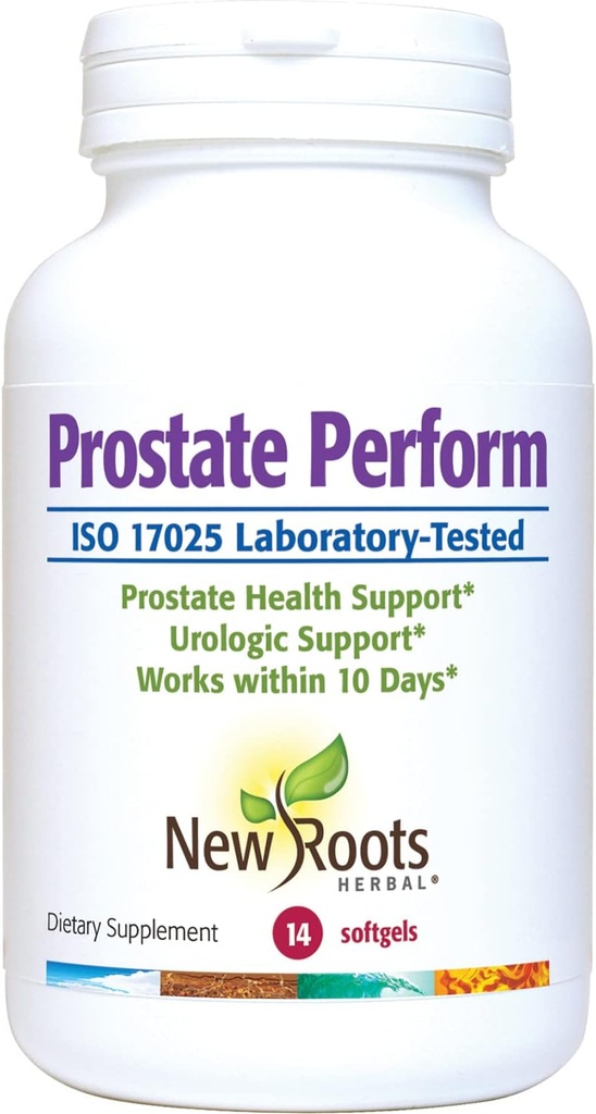 NEW ROOTS HERBAL Prostate Supplement Saw Palmetto | 16 herbas: esteroles de plantas, flor de Rye, aceite de borre, aceite de oliva, Zinc, Selenium (14 Softgels) para saúde urinaria