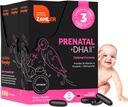 Zahler Vitamina prenatală cu DHA & Folat - Suplimente DHA & Multivitamine prenatale pentru mamă și copil - Vitamine prenatale prenatale DHA Kosher cu fier, Pre Natal Softgels (180 Count (Pachet de 1))