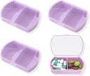 4PCS Mazas tabletes Case Travel Pill Box Cute Pill organizētājs Purse Portable Daily Medicine Organizators 2 Iecirkņa Pill turētājs vitamīniem, zivju eļļa, papildinājumi