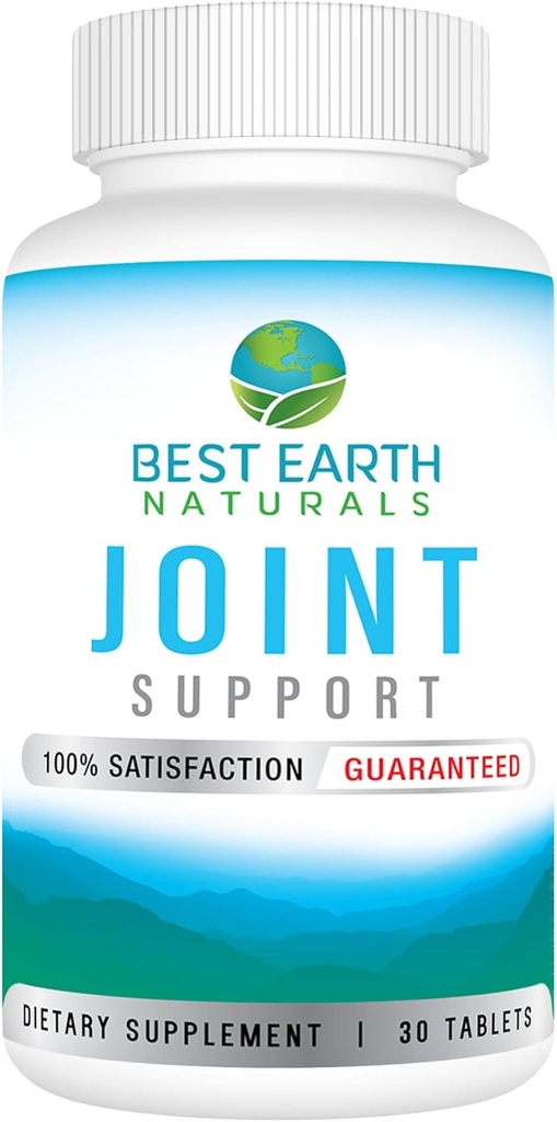 Best Earth Naturals Joint Support- Glucosamine, Chondroitin, MSM ווויטמינים מיוחדים & חומרים מזינים עבור Back, Hip & Joint Support - תוספת משותפת עבור מפרקים, שריר וגמישות 30 יום אספקה